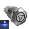 16mm LED illuminé autobloquant étanche bouton de poussée interrupteur en acier inoxydable